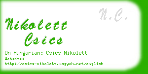 nikolett csics business card